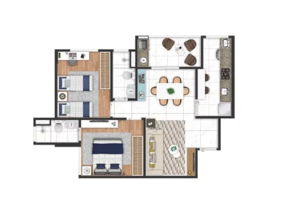Imagem Apartamento com 2 dormitórios à venda, 66 m² por R$ 644.000,00 - Centro - Poá/SP