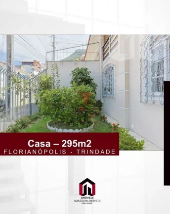 Imagem Casa a venda em Florianópolis SC Bairro Trindade com 4 quartos, sendo 2 suítes ,295m²
