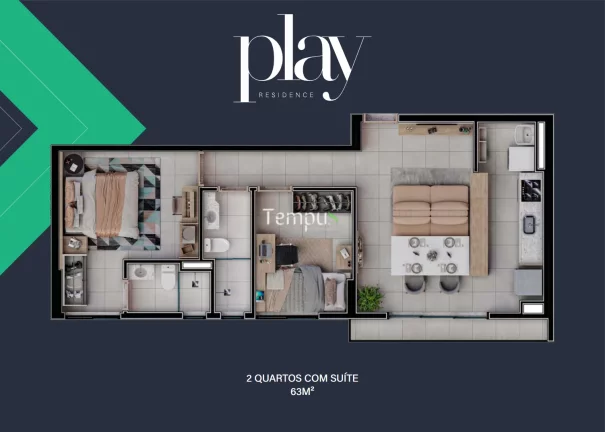 Imagem Play Residence - Apartamento à venda no bairro Parque Amazônia - Goiânia/GO
