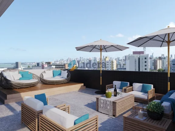 Imagem Apto - 3 Quartos - 1 Suíte - 76,50 m² - Ponta de Campina, Cabedelo/PB