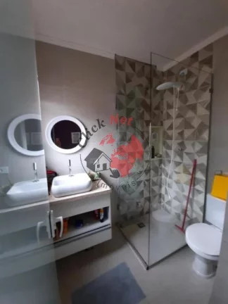 Imagem Sobrado em Condomínio , Troco por apto no ABC ,2 dorms c suite , quintal , 1 vaga ,bairro Cibratel II ,Itanhaem
