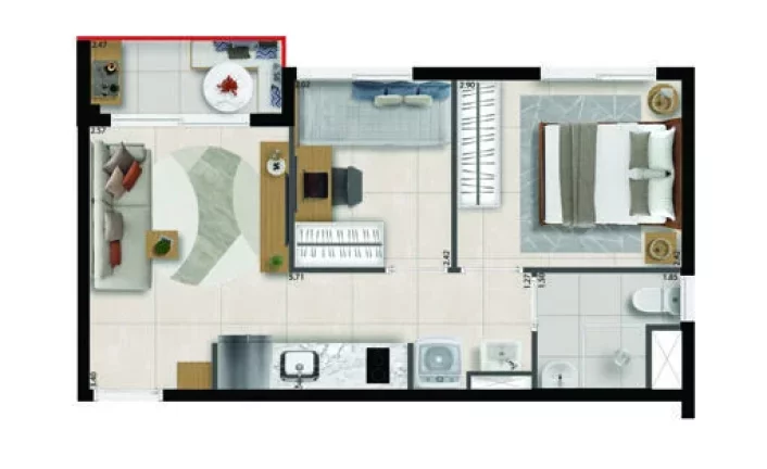 Imagem Apartamento com 2 Quartos à Venda, 32 m² em Perdizes - São Paulo