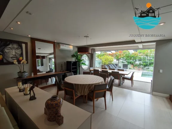 Imagem Aluguel de Temporada Juquehy - 4 suítes, piscina/churr. Privativa, 50m da praia, acomodação 14 pessoas, 03 vagas de auto | Juquehy Imobiliária