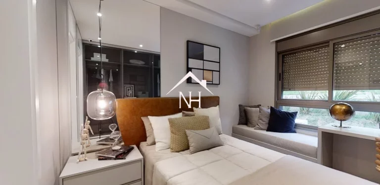Imagem apartamento de 131m com 3 Suítes, Hall Privativo,2 Vagas, Terraço Gourmet, Academia, Churrasqueira, Brinquedoteca,Deck, Piscina,Solarium, Spa, Lareira