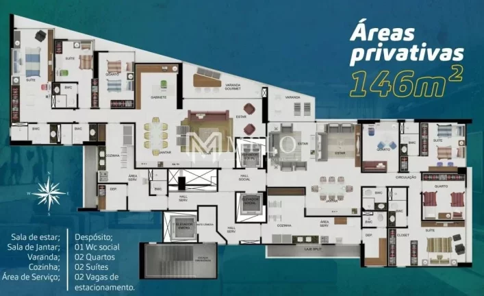Imagem Oportunidade em BOA VIAGEM: 146,94m², 04qts, 02suites, 02vagas,..