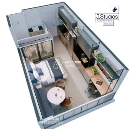 Imagem J. STUDIOS, LANÇAMENTO NO MEIRELES,
Studios de 25m² e 36m².
