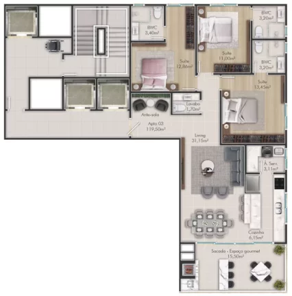 Imagem Raffaele Vinci Residenziale - Apartamento à venda no bairro Perequê - Porto Belo/SC