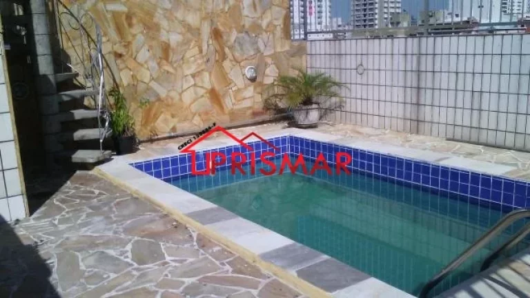 Imagem Cobertura com piscina 2 quadras praia na Pompéia, 1 vaga