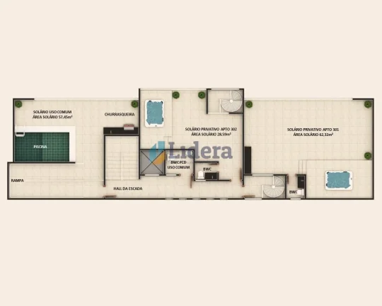 Imagem Apartamento duplex com piscina - 77.29m²- 3 quartos - 1 suíte - Manaíra, João Pessoa/PB