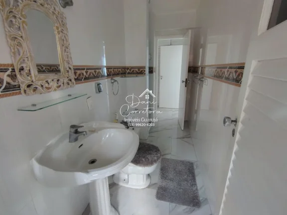 Imagem Apartamento com linda vista para o mar em Guarujá-SP, no Morro do Maluf: 3 quartos, 2 suítes, 2 salas, 3 banheiros, 1 vaga de garagem, 142m².