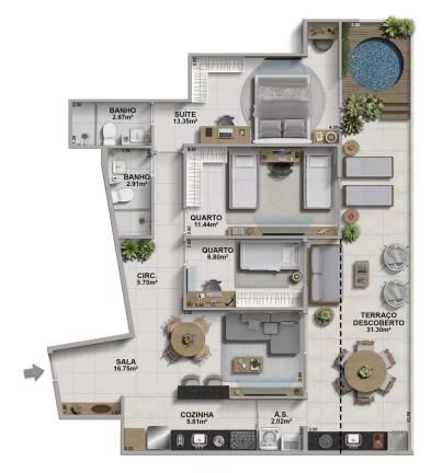 Imagem Aveiro - Apartamento à venda no bairro Recreio dos Bandeirantes - Rio de Janeiro/RJ