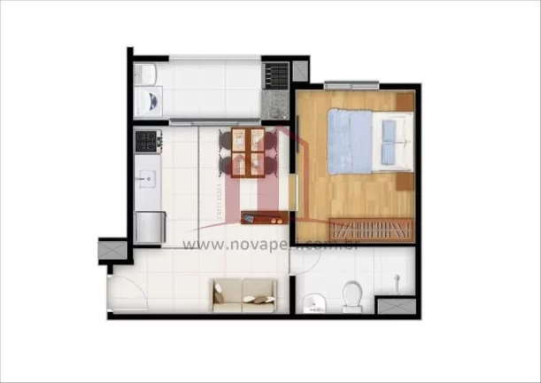 Imagem Apartamento à venda em Franco da Rocha-SP, Vila Lanfranchi: 1 quarto, 1 sala, 1 vaga, 36,05 m² de área.