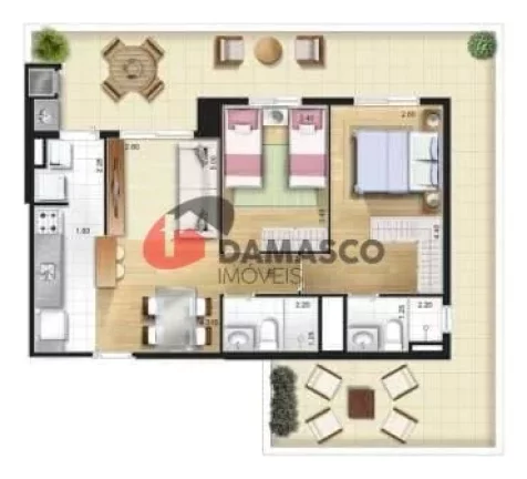 Imagem Apartamento à venda 2 Quartos, 1 Suite, 2 Vagas, Campestre, Santo André - SP