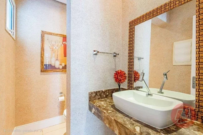 Imagem Casa de 310 m² com e suítes, 6 banheiros, 4 vagas, piscina e infraestrutura.