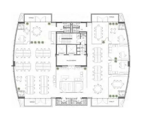 Imagem Andar com 592m² - Mobiliado - 24 Vagas - 2 Quadras do Metrô