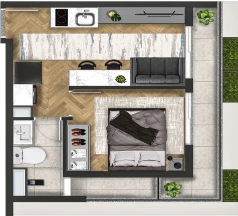 Imagem Apartamento Jardim Paulista - 34M², 1 Dorm