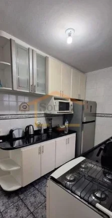 Imagem Apartamento de 70 m², totalmente mobiliado, com 3 dormitórios, sala para dois ambientes com sacada...