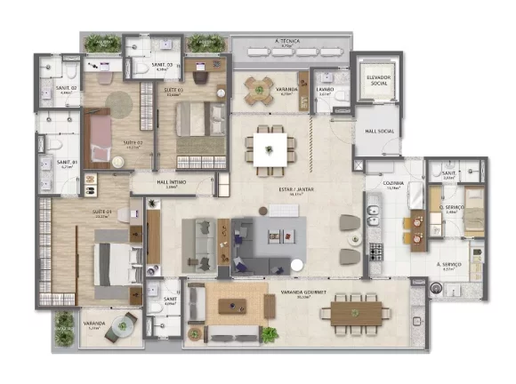 Imagem A 5ª Avenida apresenta: Morro Ipiranga Residence: um 4 suítes de alto luxo com ampla vista mar, 210,00m2, 03 vagas + Deposito - prédio pronto