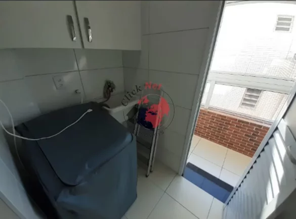 Imagem Apartamento á 500m2 da Praia ,Mobiliado ,2 dorm, 1 suíte,varanda grill, 1 vagas, 61 m2 ,bairro Guilhermina,Praia grande