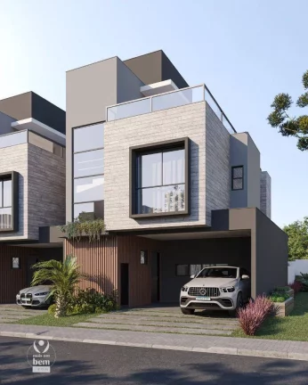 Imagem Casa com 216 m², 3 suítes, lindo quintal gourmet à venda por R$ 1.697.587,55 - Bacacheri - Curitiba/PR