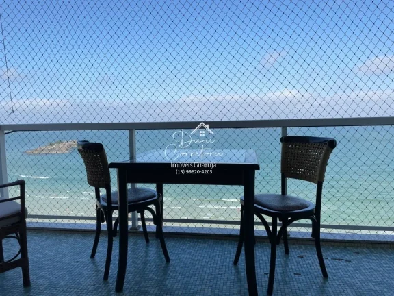 Imagem Apartamento frente mar Pitangueiras, Guarujá-SP, 3 quartos, 1 suíte, 2 salas, 3 banheiros, 1 vaga, 160m²!
