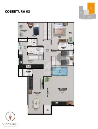 Imagem Cobertura com 3 dormitórios à venda, 131 m² por R$ 1.972.701,37 - Praia de Itaparica - Vila Velha/ES