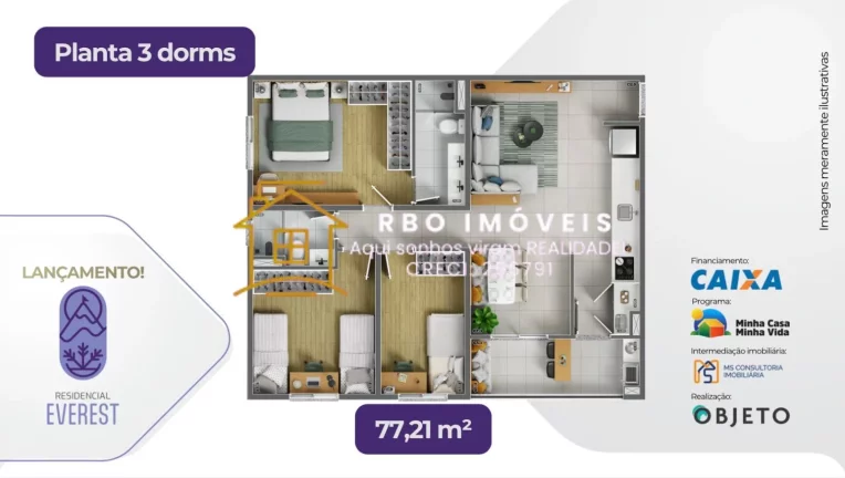 Imagem Lançamento Residencial Everest - Apartamentos à Venda com 2 e 3 Dormitórios