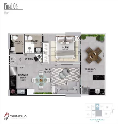 Imagem Apartamento com 2 dormitórios/suíte à venda, 97 m² por R$ 577.000 - Vila Caiçara - Praia Grande/SP