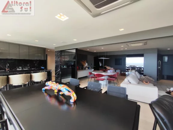 Imagem Luxuoso apartamento à venda em Praia Grande-SP, Canto do Forte: 3 quartos, 3 suítes, 2 salas, 4 banheiros, 3 vagas, 250m².