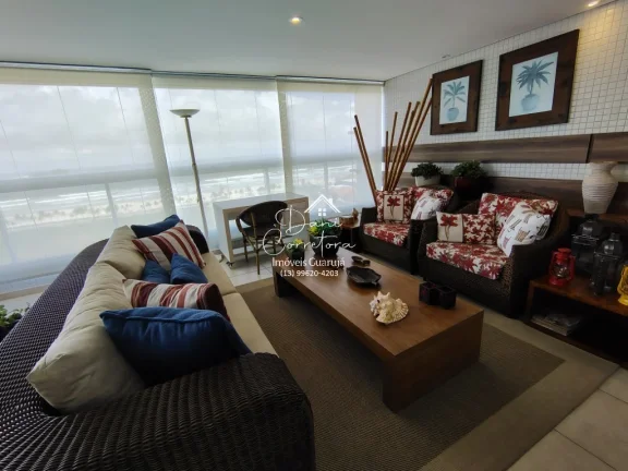 Imagem Imperdível! Lindo apartamento no Ocean Front estuda permuta, 4 suítes na Enseada, Guarujá-SP - 169m², 2 salas, 5 banheiros, 3 vagas.