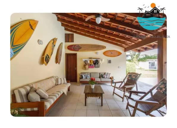 Imagem Casas para Aluguel de Temporada em Juquehy, 100 metros da praia, piscina, churrasqueira, 4 suíes, Max 12 pessoas | Juquehy Imobiliária