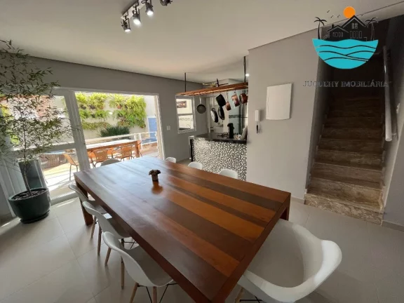 Imagem Casas Temporada Juquehy Aluguel, com 4 suítes, 150m da praia - Acomodação 8 pessoas | Juquehy Imobiliária