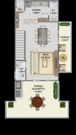 Imagem Apartamento para Venda em Praia Grande, Canto do Forte, 2 dormitórios, 1 suíte, 1 banheiro, 2 vagas