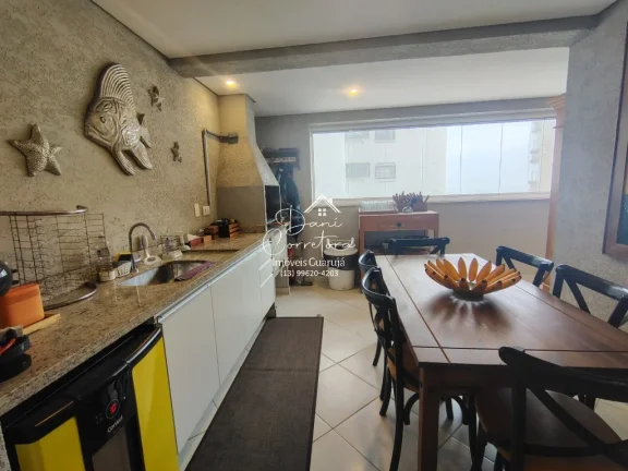 Imagem Aluguel de Apartamento Impecável na Vila Alzira, Guarujá-SP: 3 quartos, 3 suítes, 2 salas, 4 banheiros, 2 vagas, 149m².
