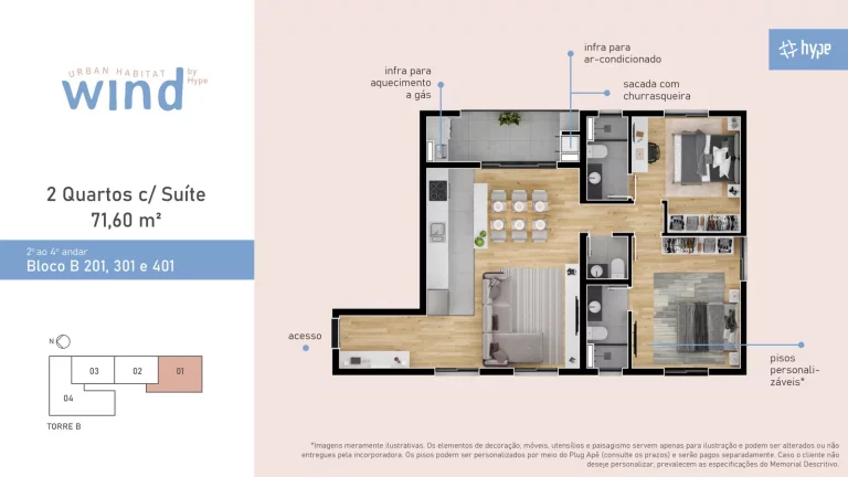 Imagem WIND - SEU NOVO APARTAMENTO EM SANTA FELICIDADE