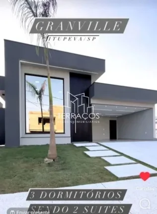 Imagem CASA TÉRREA À VENDA 3 DORMITÓRIOS/2 SUÍTES, CONDOMÍNIO GRAN VILLE SÃO VENÂNCIO, FASE 2, ITUPEVA SP