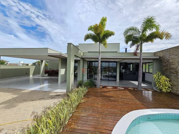 Imagem Casa moderna com quintal 3 suítes à venda, 261 m² por R$ 2.550.000 - Condomínio Terras de Itaici - Indaiatuba/SP