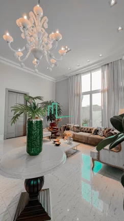 Imagem Magnifica casa com projeto arquitetônico diferenciado e exclusivo em um lote de esquina com 1.050 metros em um dos condominios mais valorizados e proc