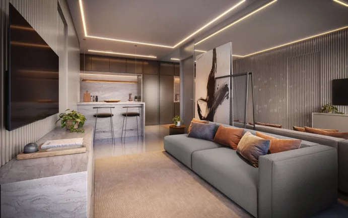 Imagem Apartamento de Luxo à Venda em Riviera de São Lourenço: 2 Quartos, 2 Suítes, 2 Salas, 1 Vaga na Riviera Módulo 18 - Imperdível!