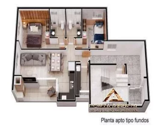 Imagem Apto 2 Quartos, sendo 1 Suite - Horto - Ipatinga - COD 562
