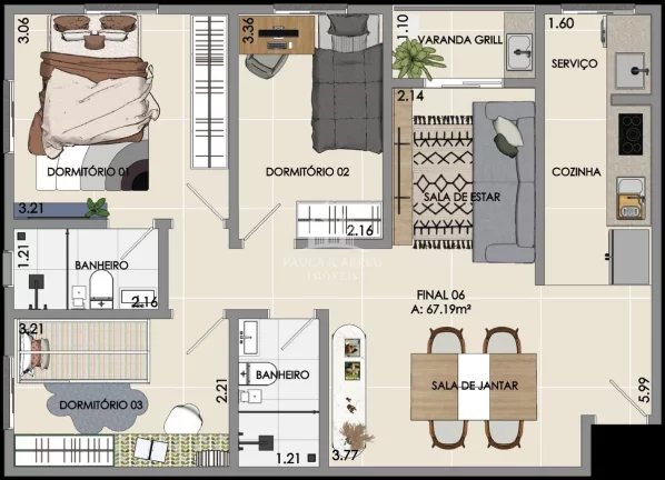 Imagem Apartamentos de 3 Dormitórios, 1 Suíte, à partir de 382 Mil, Na Vila Guarani, Mauá-SP