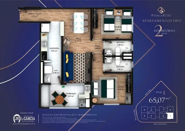 Imagem APARTAMENTO COM 65.07 m² - VILA GUILHERMINA - PRAIA GRANDE SP