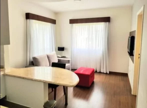 Imagem Flat para aluguel possui 33 metros quadrados com 1 quarto em Vila Olímpia