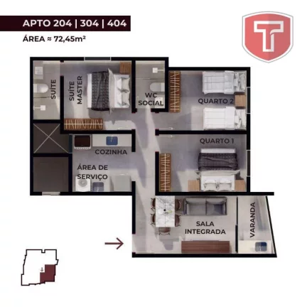 Imagem Apartamento à venda, 72 m² por R$ 478.000,00 - Praia Formosa - Cabedelo/PB Imagem Apartamento à venda, 72 m² por R$ 478.000,00 - Praia Formosa - Cabedelo/PB