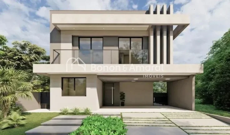 Imagem Excelente casa em construção à venda no Condomínio Arborais, em Campinas/SP. Com um projeto mode...