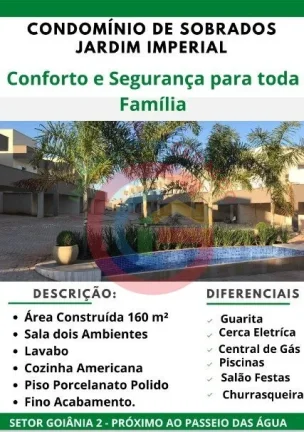 Imagem SOBRADO EM CONDOMÍNIO 3 SUÍTES - JARDIM IMPERIAL - GOIÂNIA 2