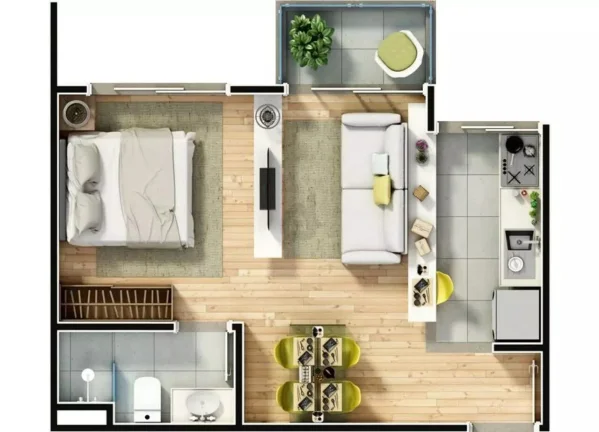 Imagem Apartamento Studio no Residencial Notting Hill ? Sofisticação e Conforto no Portal da Colina, Sorocaba