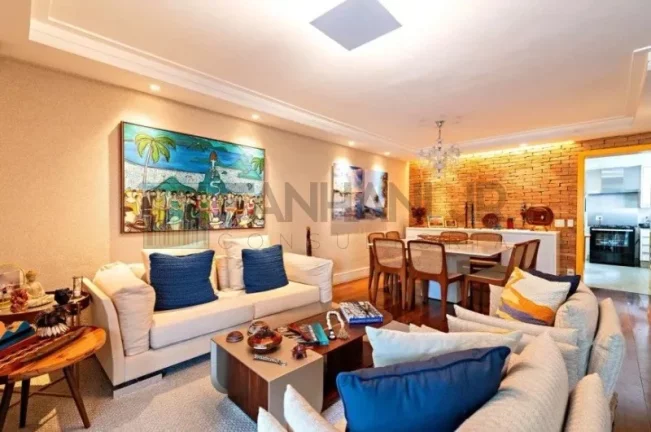 Imagem Apartamento de alto padrão para locação na Indianópolis, São Paulo-SP: 3 quartos, 3 suítes, 3 salas, 4 banheiros, 2 vagas e 164m².