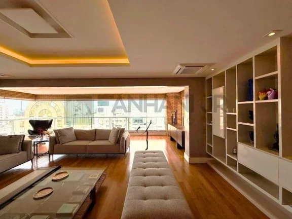 Imagem Apartamento de altp padrão no Jardim Paulista: 3 quartos, 3 suítes, 3 salas, 4 banheiros, 4 vagas, 205m² - São Paulo-SP.