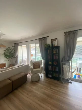 Imagem Excelente apartamento à venda no Panamby - Área: 143m² - 03 suítes - Living com ampla varanda en...